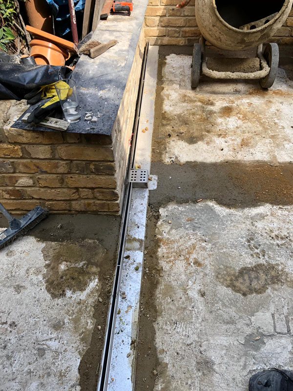 Garden drainage work carried out by Shoots & Leaves