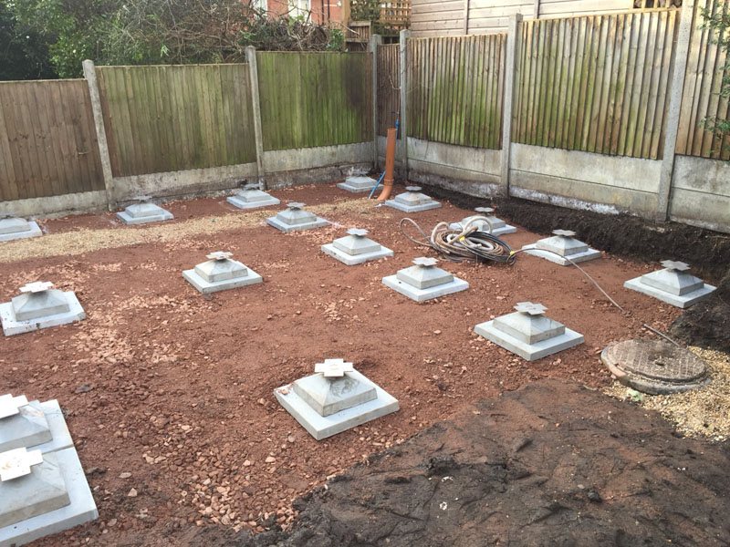 Groundworks and excavation underway on a Shoots & Leaves garden project