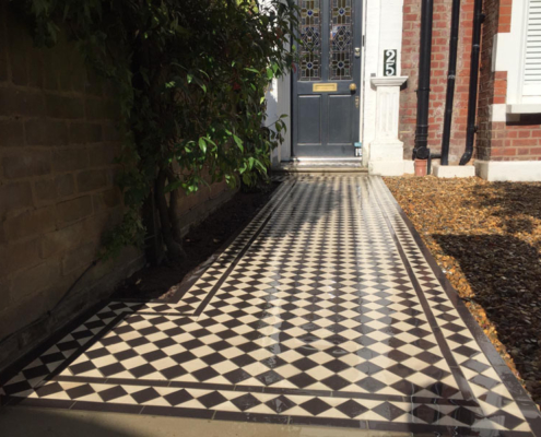 Garden tiling and pathway laid by Shoots & Leaves